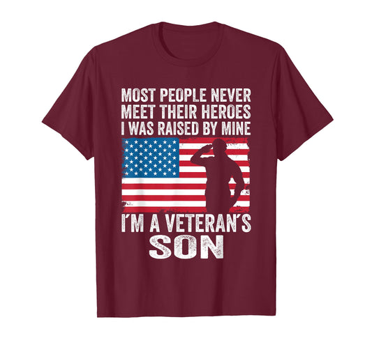 American Proud Veteran Son Veterans Day Memorial Day T-Shirt