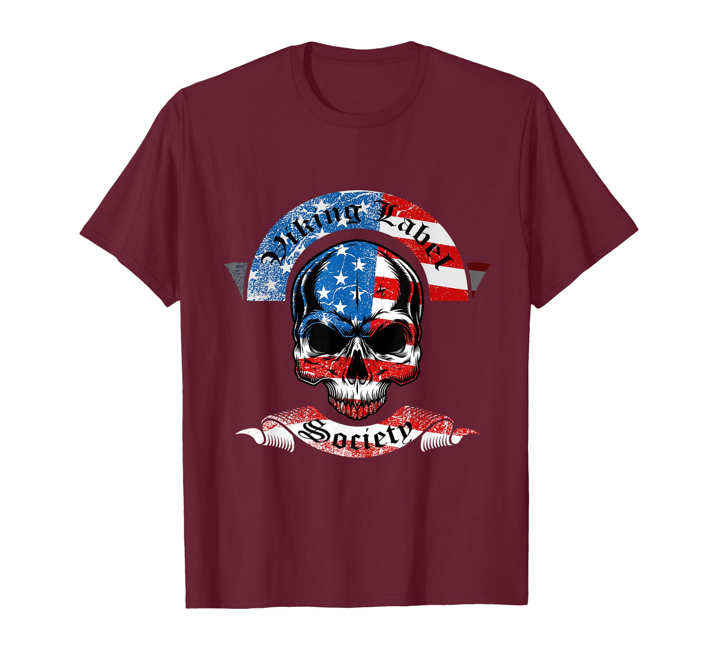 Viking Label Society American Flag Skull T-Shirt