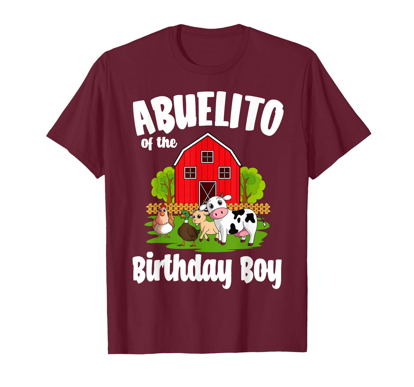 Abuelito Of The Birthday Boy Farm Animal Bday Party T-Shirt