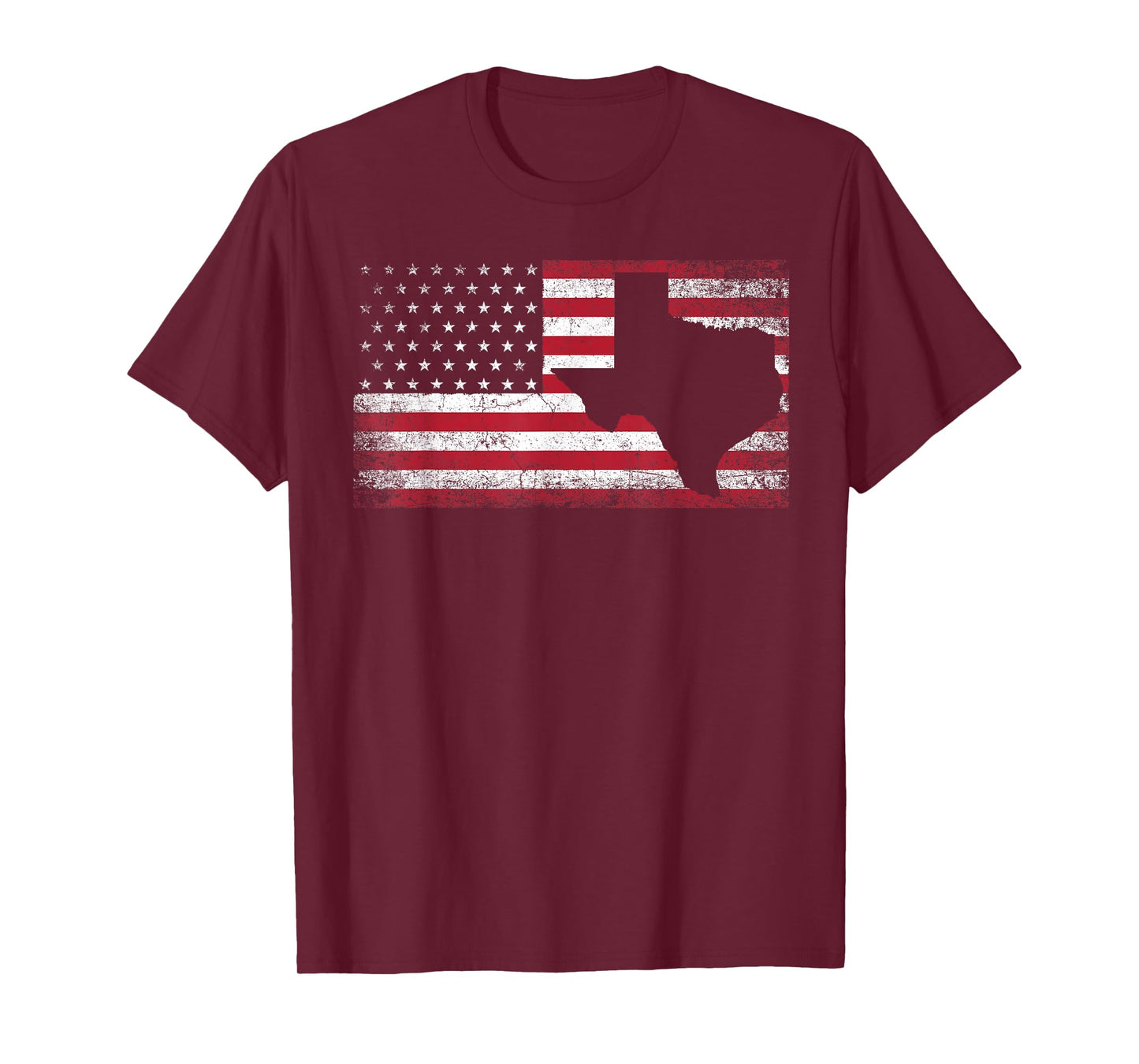 American Flag Texas 4th of July Vintage Gift Men Women Retro T-Shirt Small