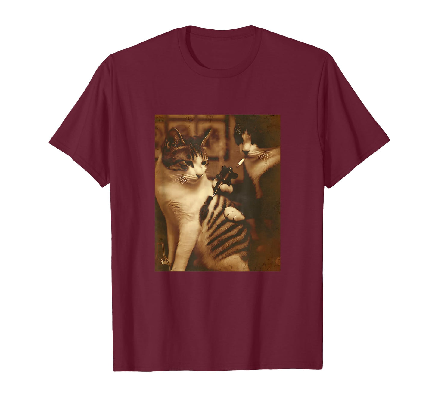 Funny Tattoo Cat Meme Inked Kitty Humor for Cat Lovers T-Shirt