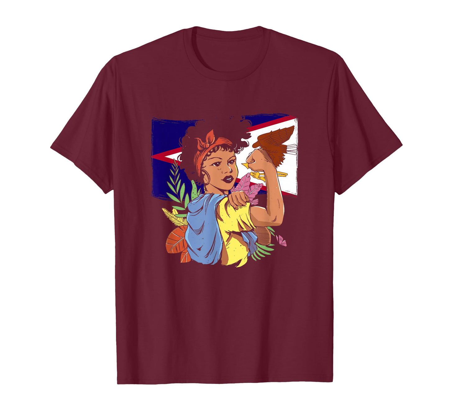 American Samoa Girl - Samoa Flag Pride Roots American Samoan T-Shirt