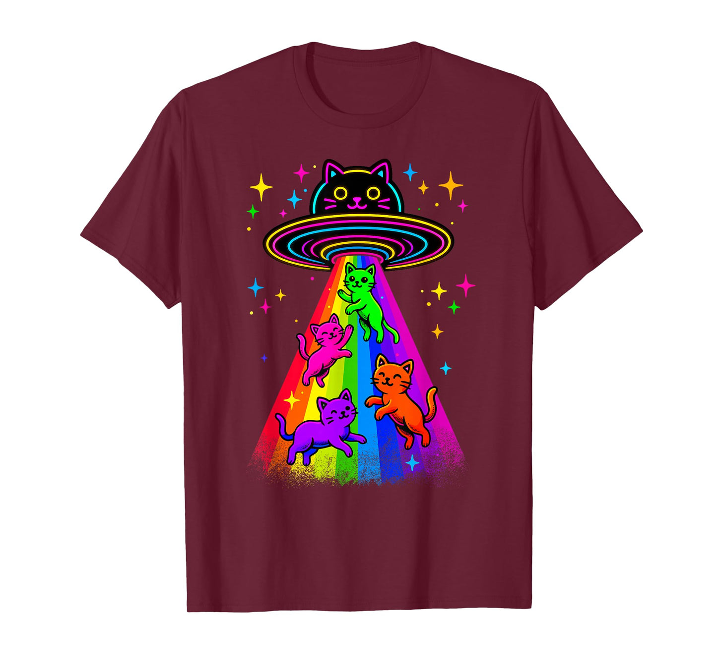 Cat UFO Cute Kitty Alien Spaceship Funny Cat Gifts T-Shirt