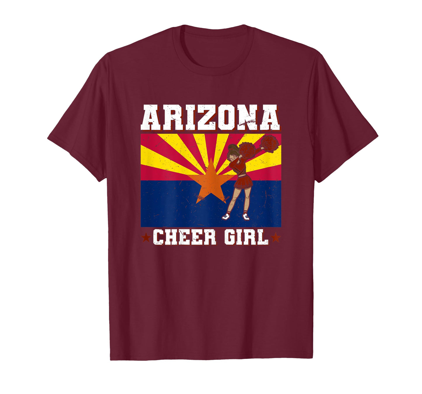 Cheerleading Teen Dabbing Cheerleader Graphic Arizona T-Shirt
