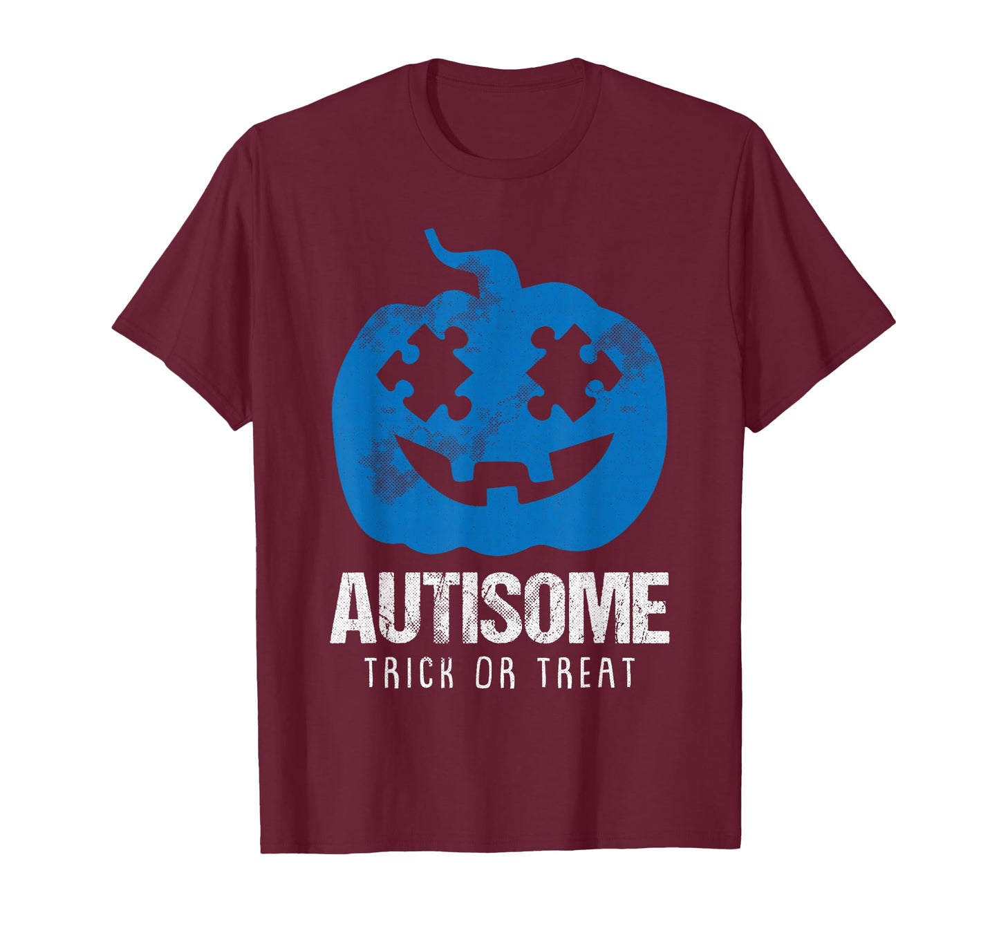 Autisome Lazy DIY Halloween Costume Autism Trick Or Treat T-Shirt