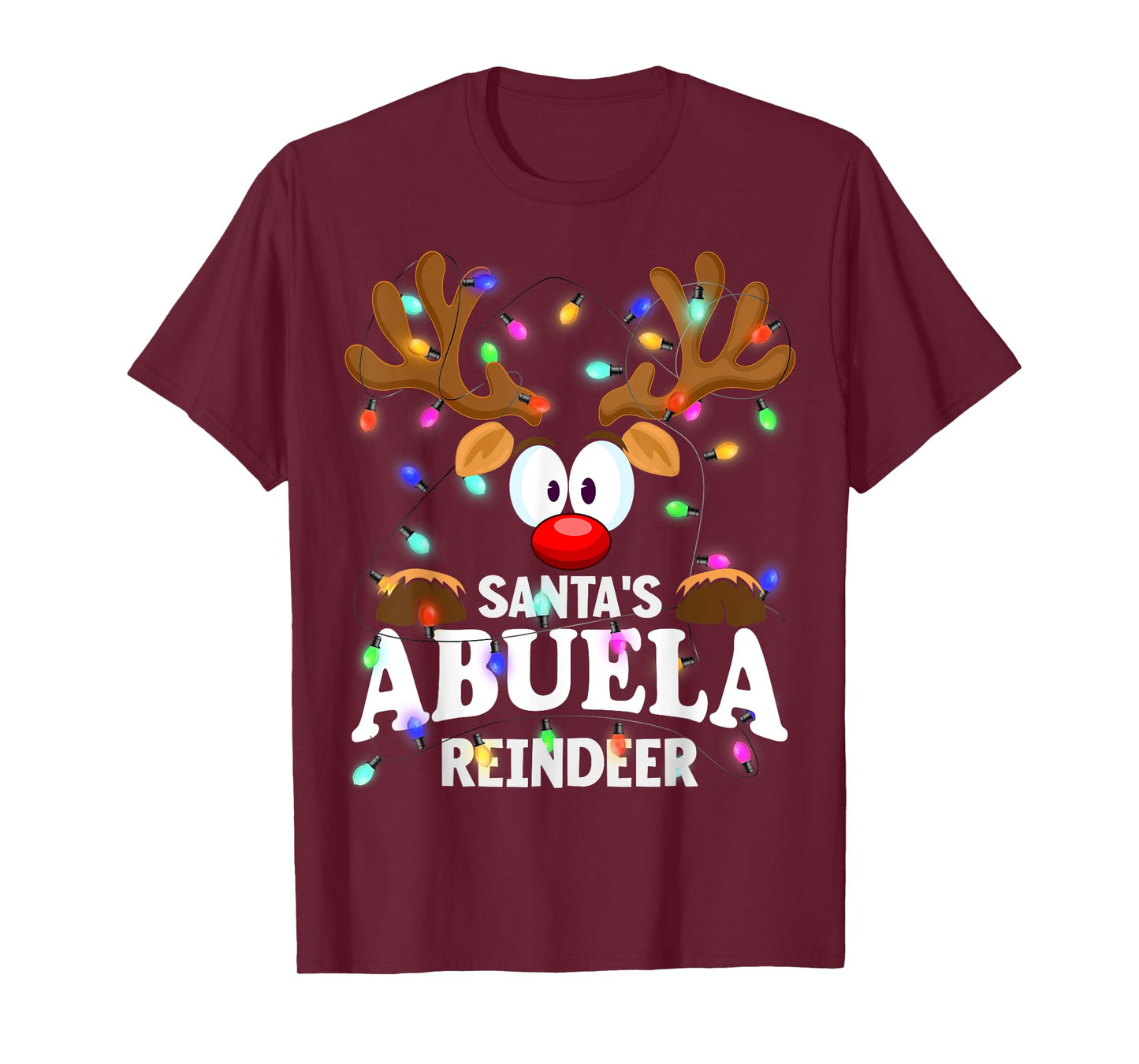 Christmas Men Women Santa's Abuela Reindeer T-Shirt