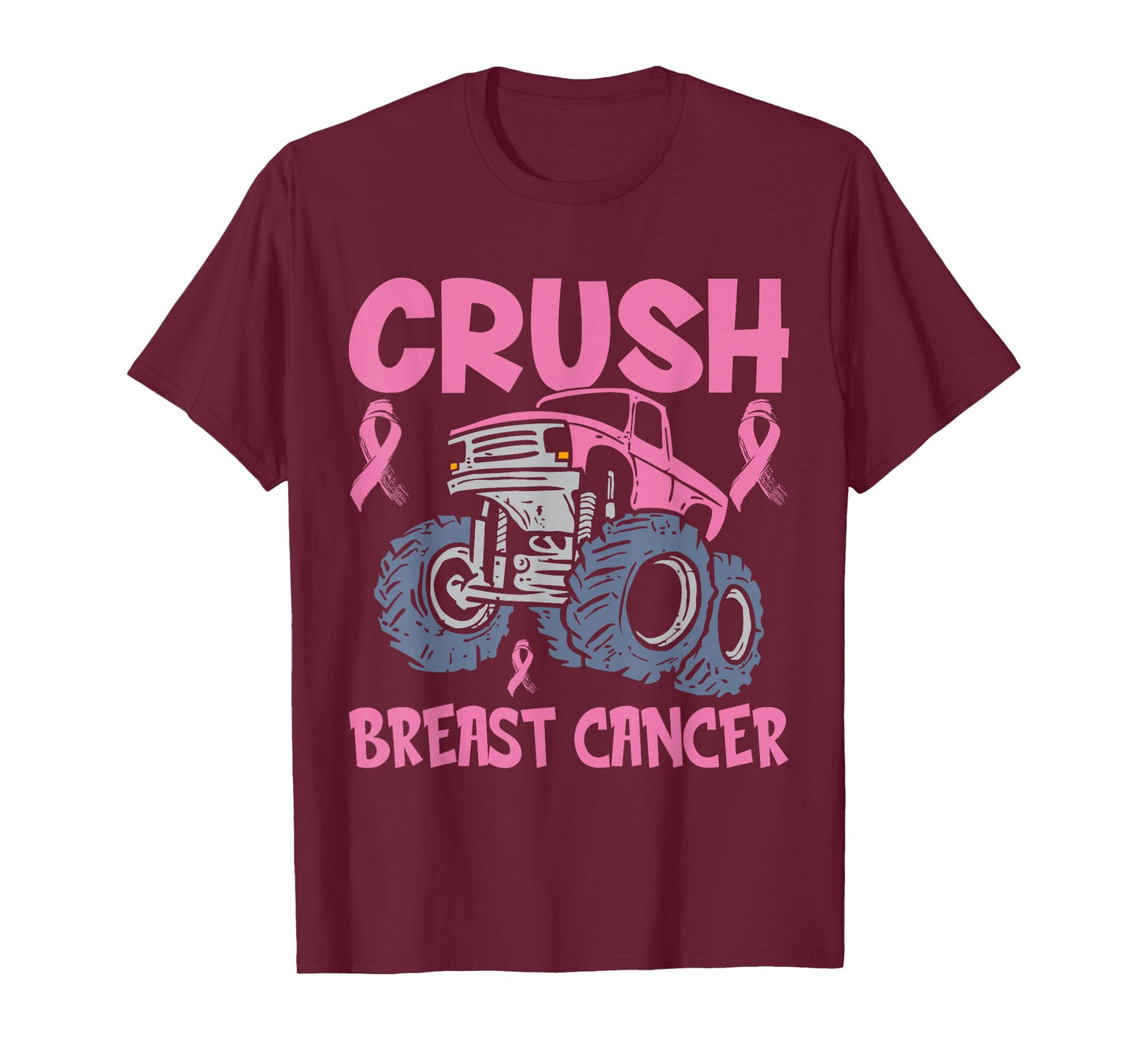 Crush Breast Cancer Awareness Truck pink Women Men Boys T-Shirt