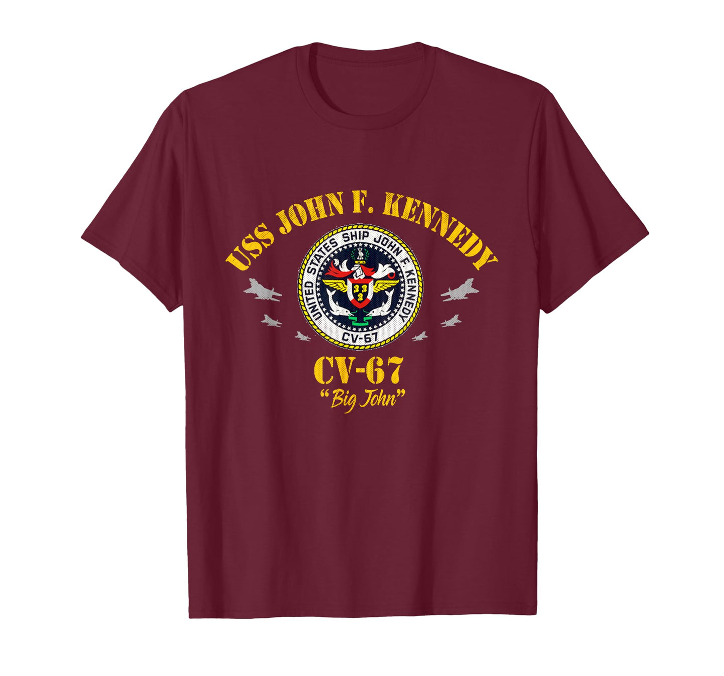 USS John F. Kennedy CV-67 Aircraft Carrier Veteran Flag T-Shirt