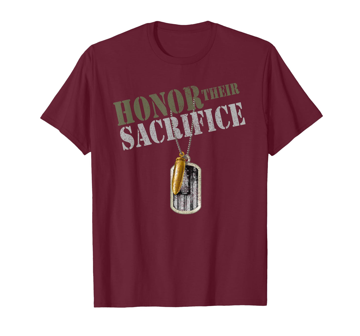 Honor Their Sacrifice Army Veteran Design T-Shirt