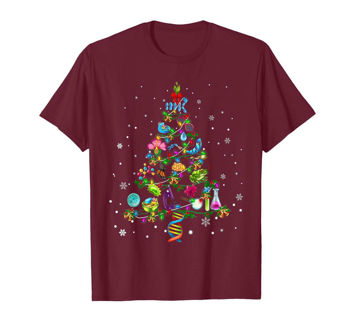 Cute Biology Christmas Tree Gift Decoration Xmas Tree T-Shirt