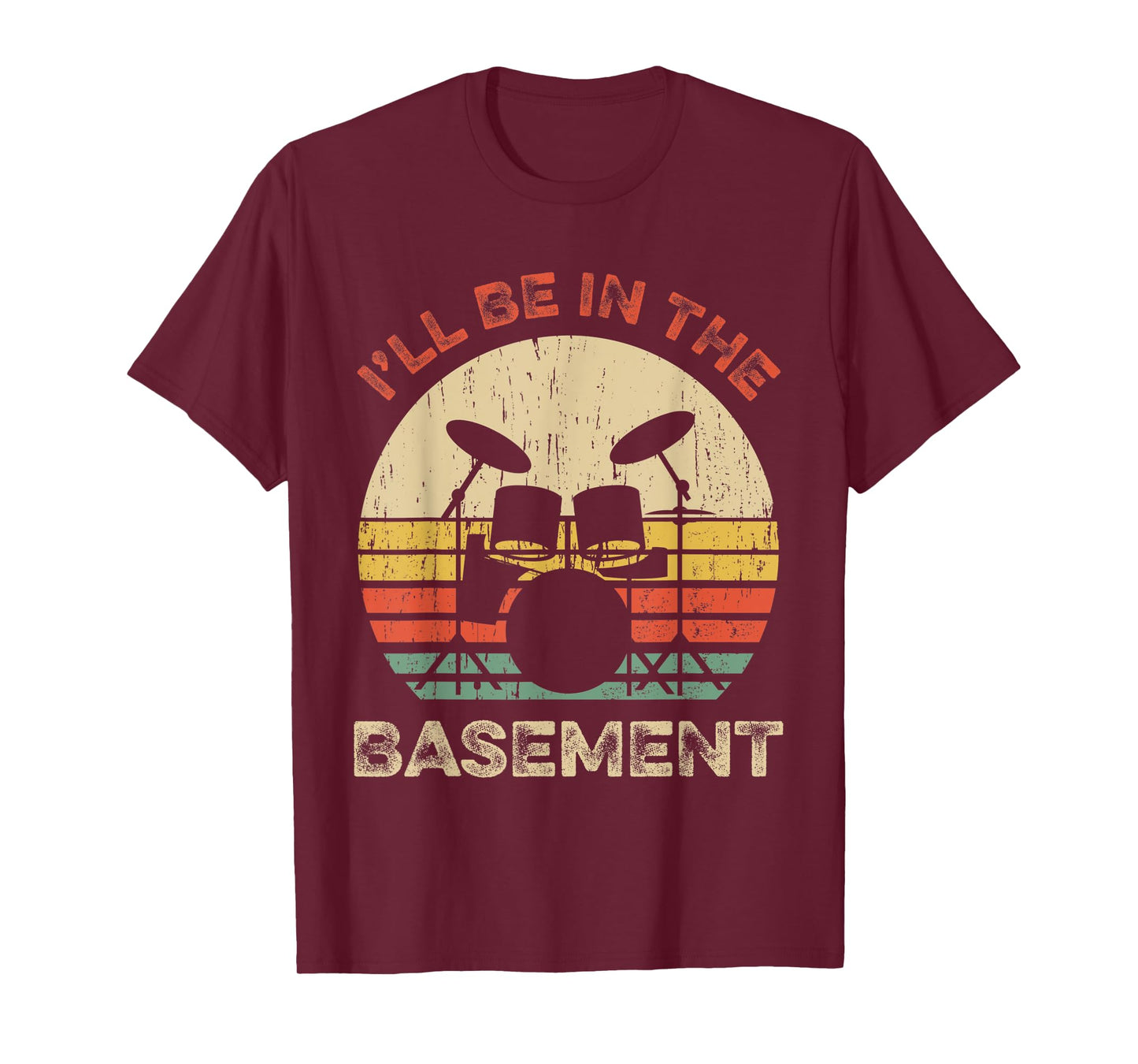 Funny Drummer Art For Men Women Drum Set Drumming Lovers T-Shirt