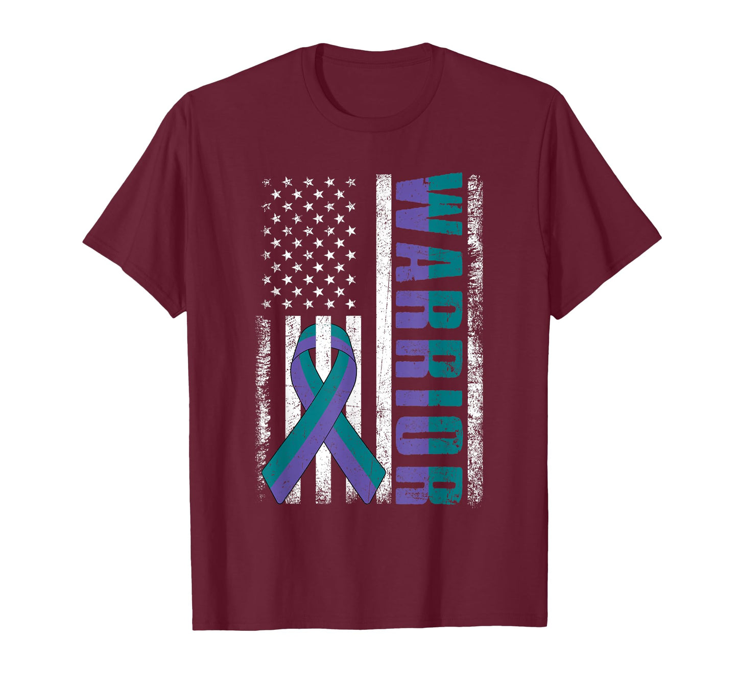 Anal Cancer Awareness Day Warrior American Flag T-Shirt for Women Men