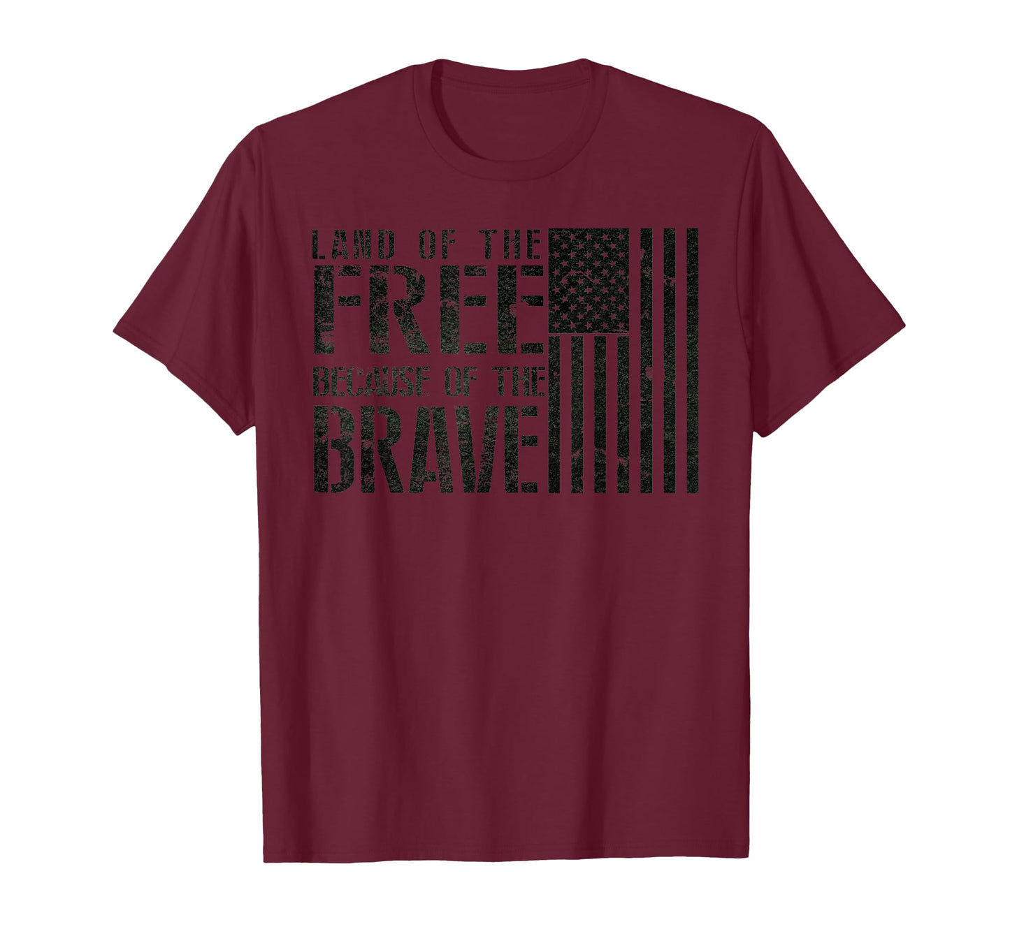 Land of The Free, Because of The Brave Memorial Day T-Shirt T-Shirt