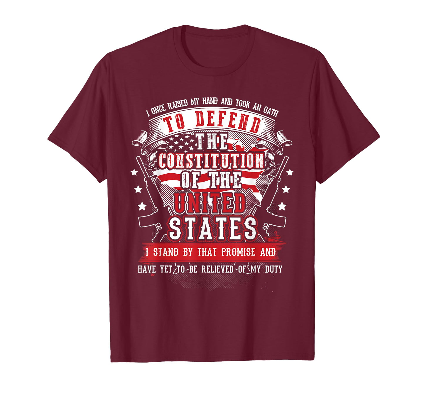 US Military Veteran Oath T-Shirts To Defend The Constitution