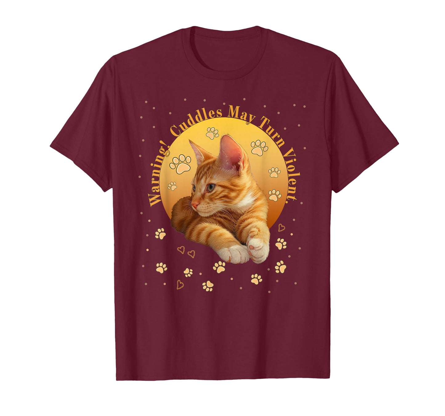 Orange Tabby Ginger Kitten Cat Lovers Mom Dad Gift T-Shirt