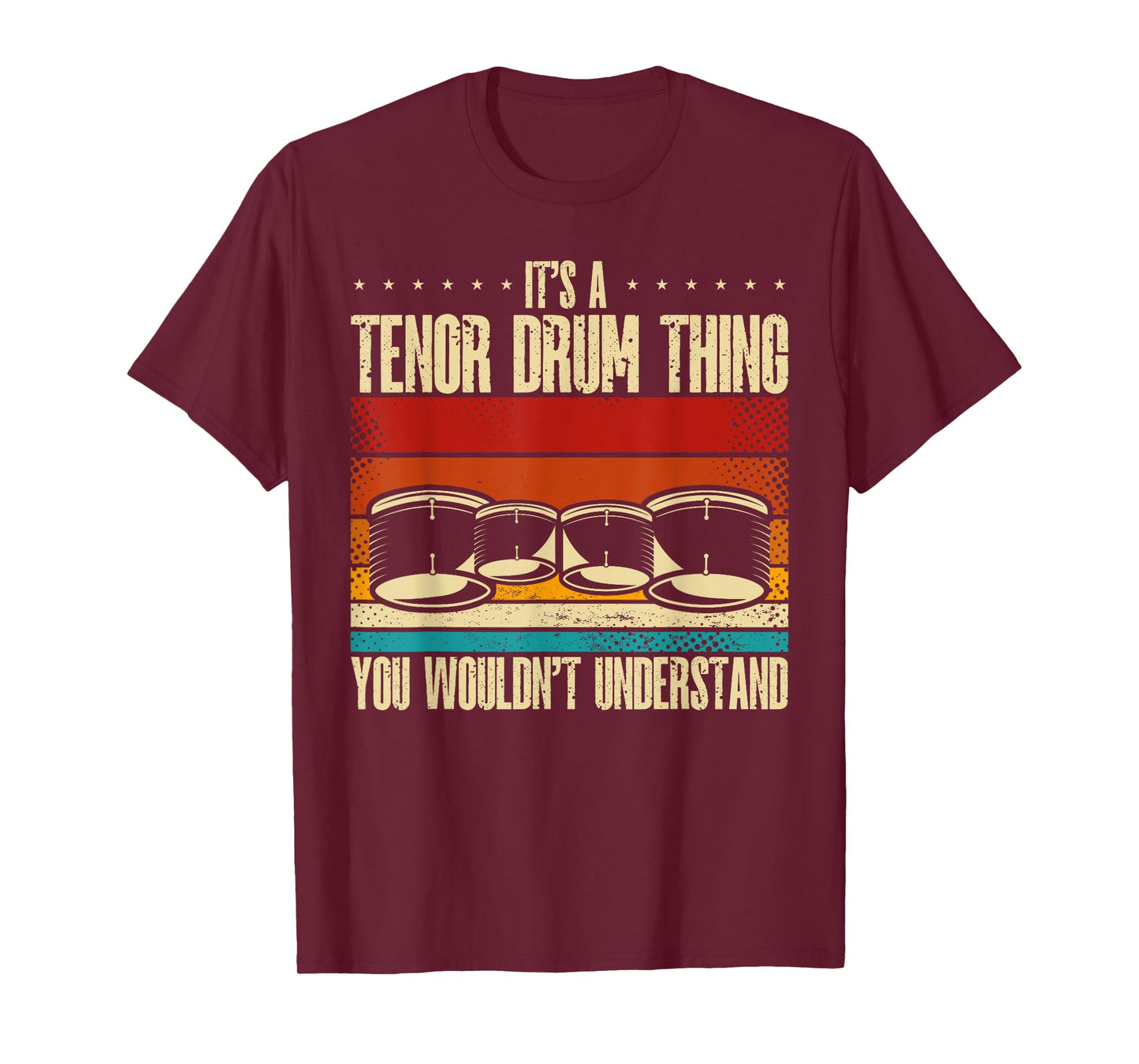 Tenor Drumming Marching Band Percussion Multi Tenor Drum T-Shirt
