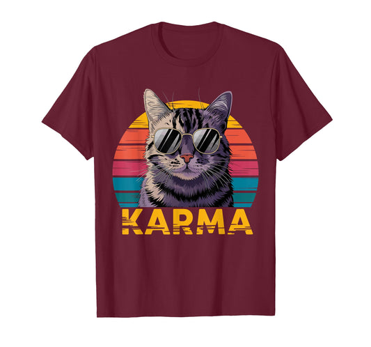 Cute Funny Cat Lover Karma T-Shirt