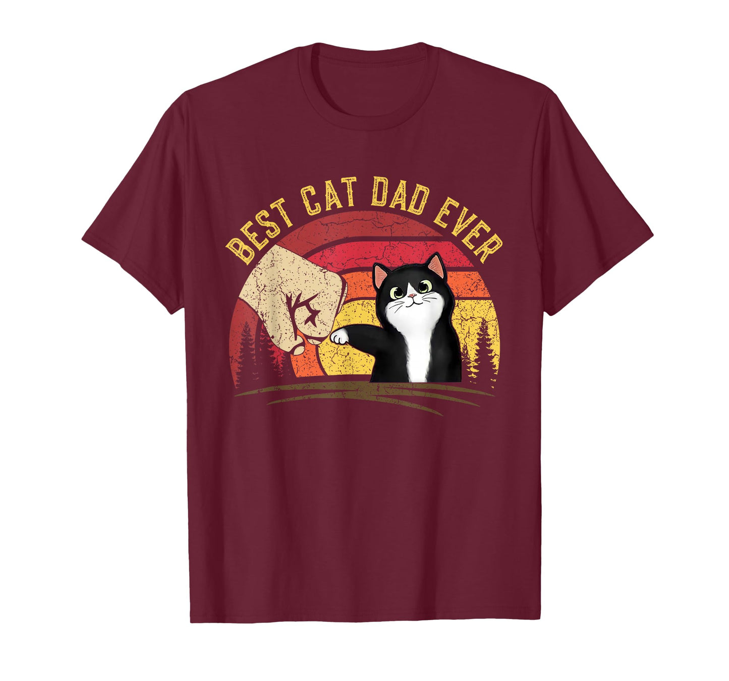 Cat Daddy Father's Day Cat Dad, Retro Best cat Dad Ever T-Shirt