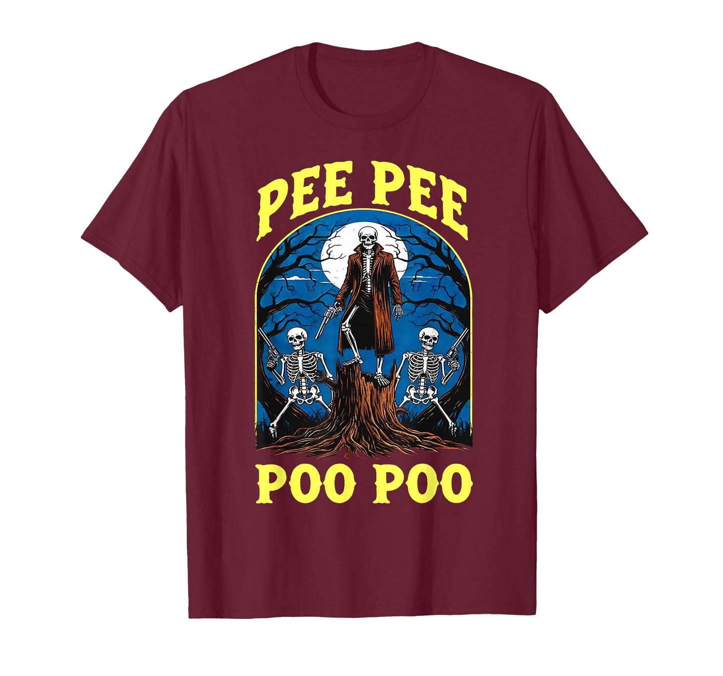 Pee Pee Poo Poo Cursed Gen Z Meme Funny Skeleton Weirdcore T-Shirt