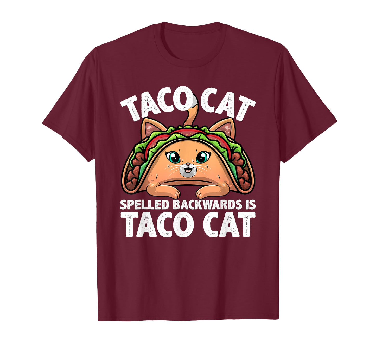 Cute Taco Cat Design For Men Women Kids Taco Mexican Food T-Shirt