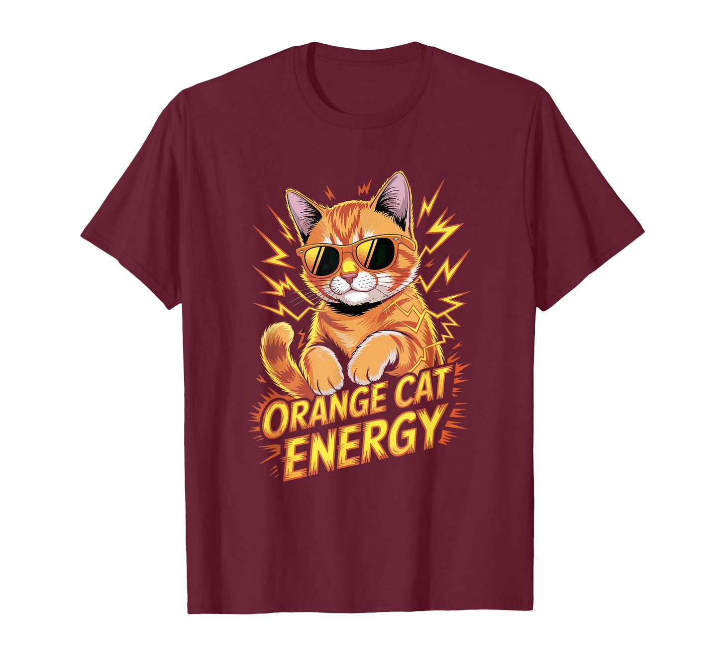 Cat Lovers Orange Cat Energy T-Shirt