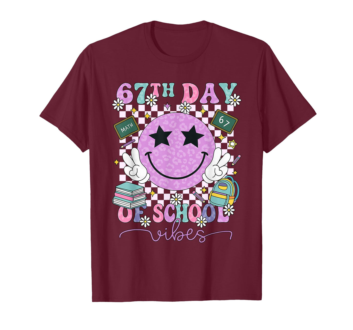 67th Day of School Vibes Funny Six Seven 67 Meme Slang T-Shirt