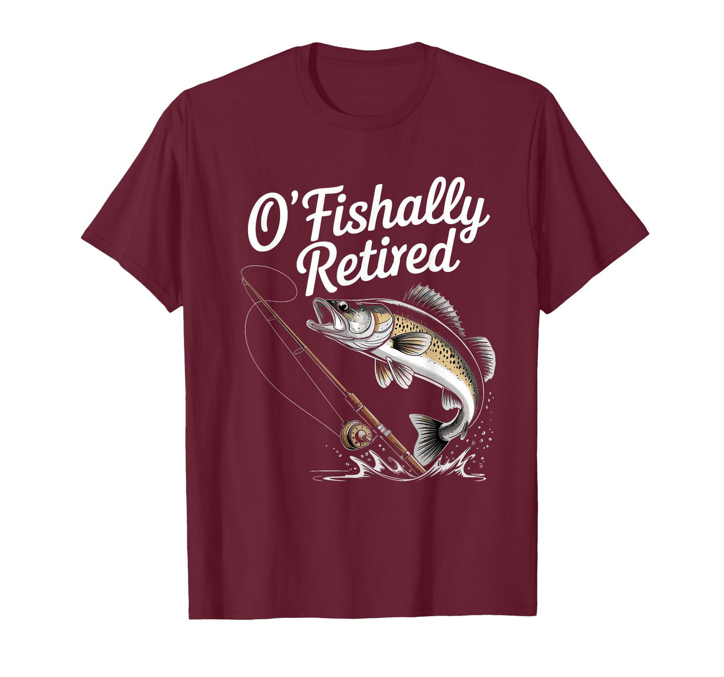 Ofishally Retired Fishing Retirement Finshing for Men Dad T-Shirt