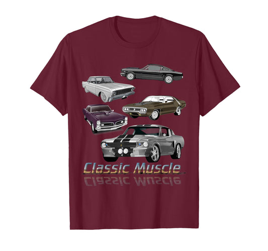 Classic American Muscle Cars Vintage Gift T-Shirt T-Shirt