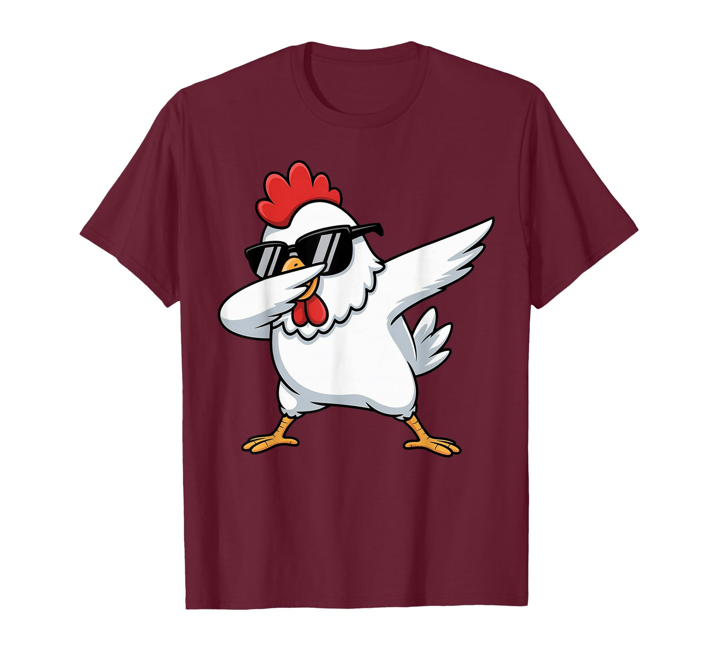 Cute Dabbing Chicken Graphic Kids Toddler Boys Farm Animal T-Shirt