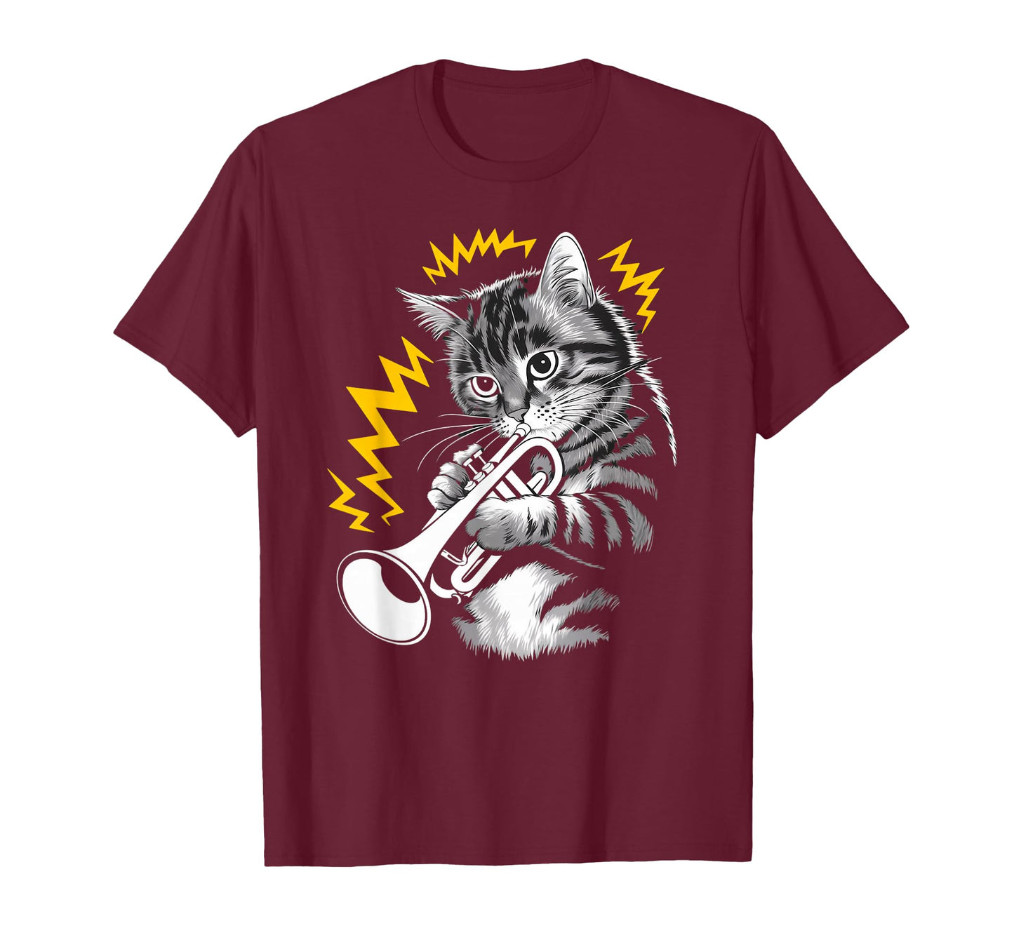 Rockstar Trumpeter Cat on Cat Trumpet T-Shirt