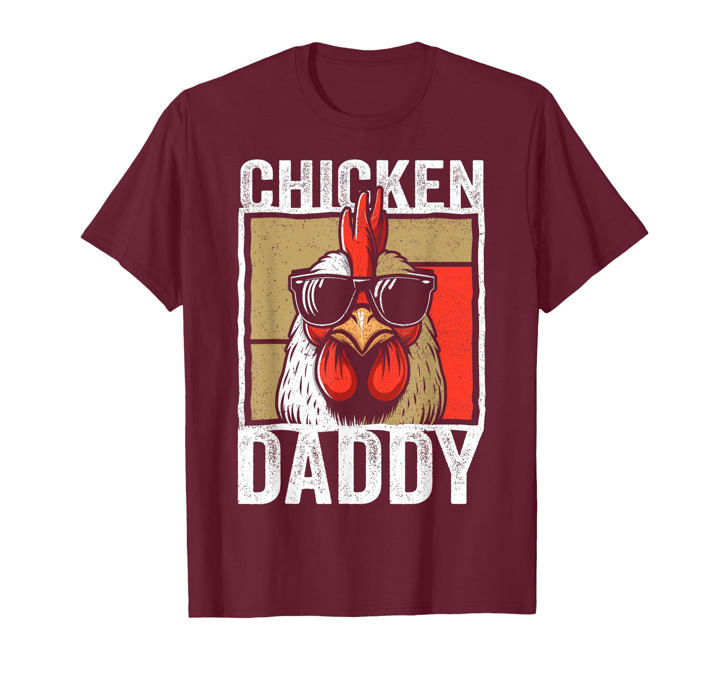 Chicken Daddy Rooster Farmer Funny Fathers Day For Men T-Shirt