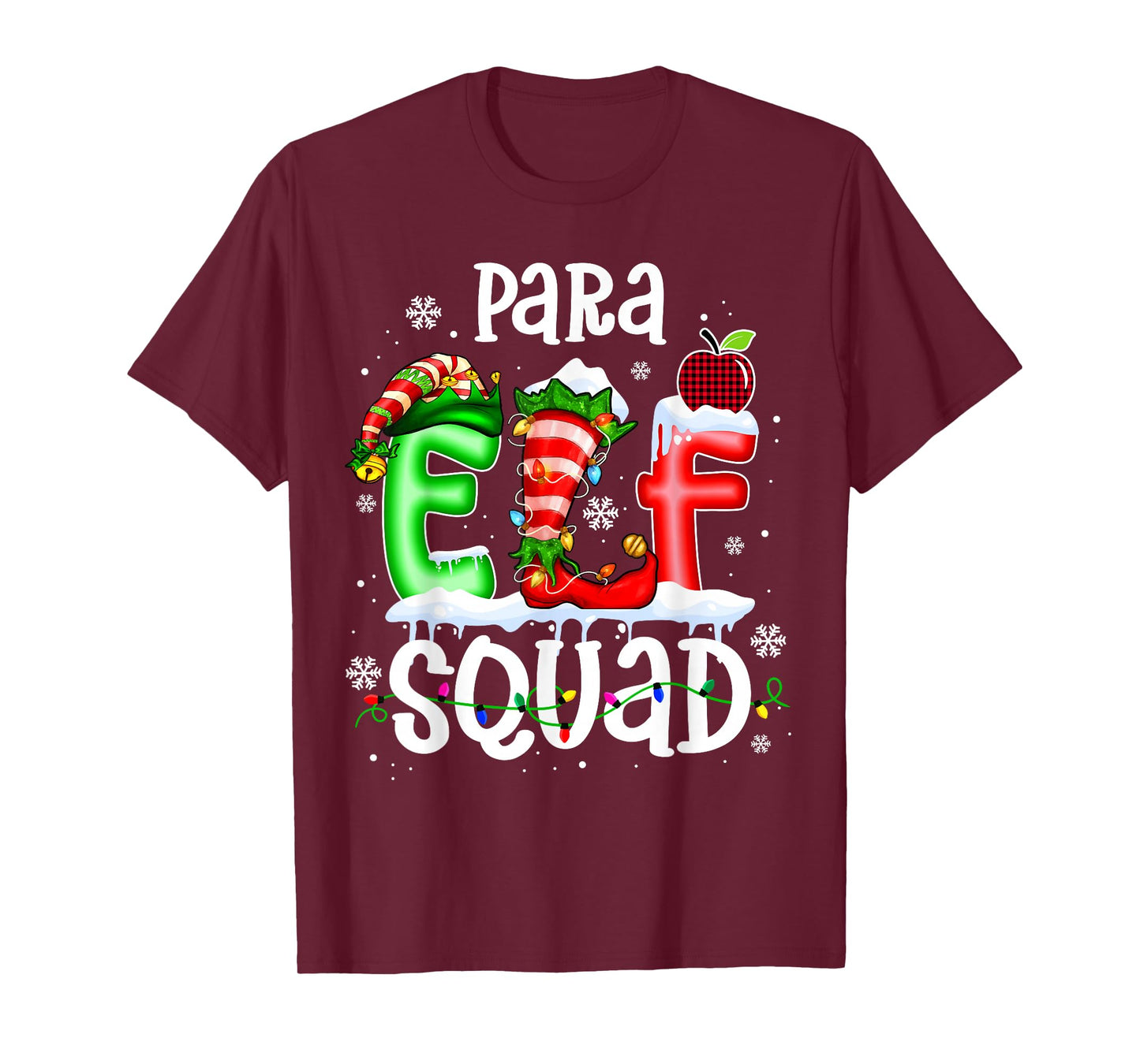 Cute para ELF Squad Funny Christmas ELF Kids Teacher Group T-Shirt