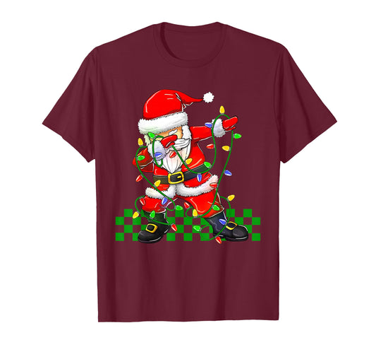 Dabbing Santa Friends Christmas Boys Men Kids Funny Xmas Dab T-Shirt