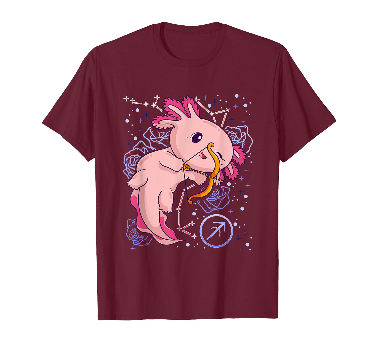 Sagittarius Zodiac Axolotl Horoscope Astrology Birthday Girl T-Shirt