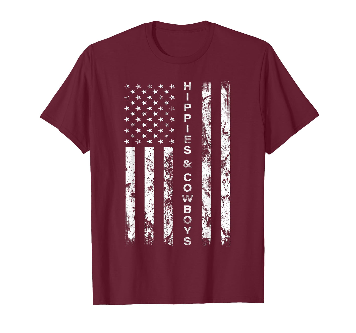 Raisin Hell with The Hippies and Cowboys - American Flag T-Shirt Small