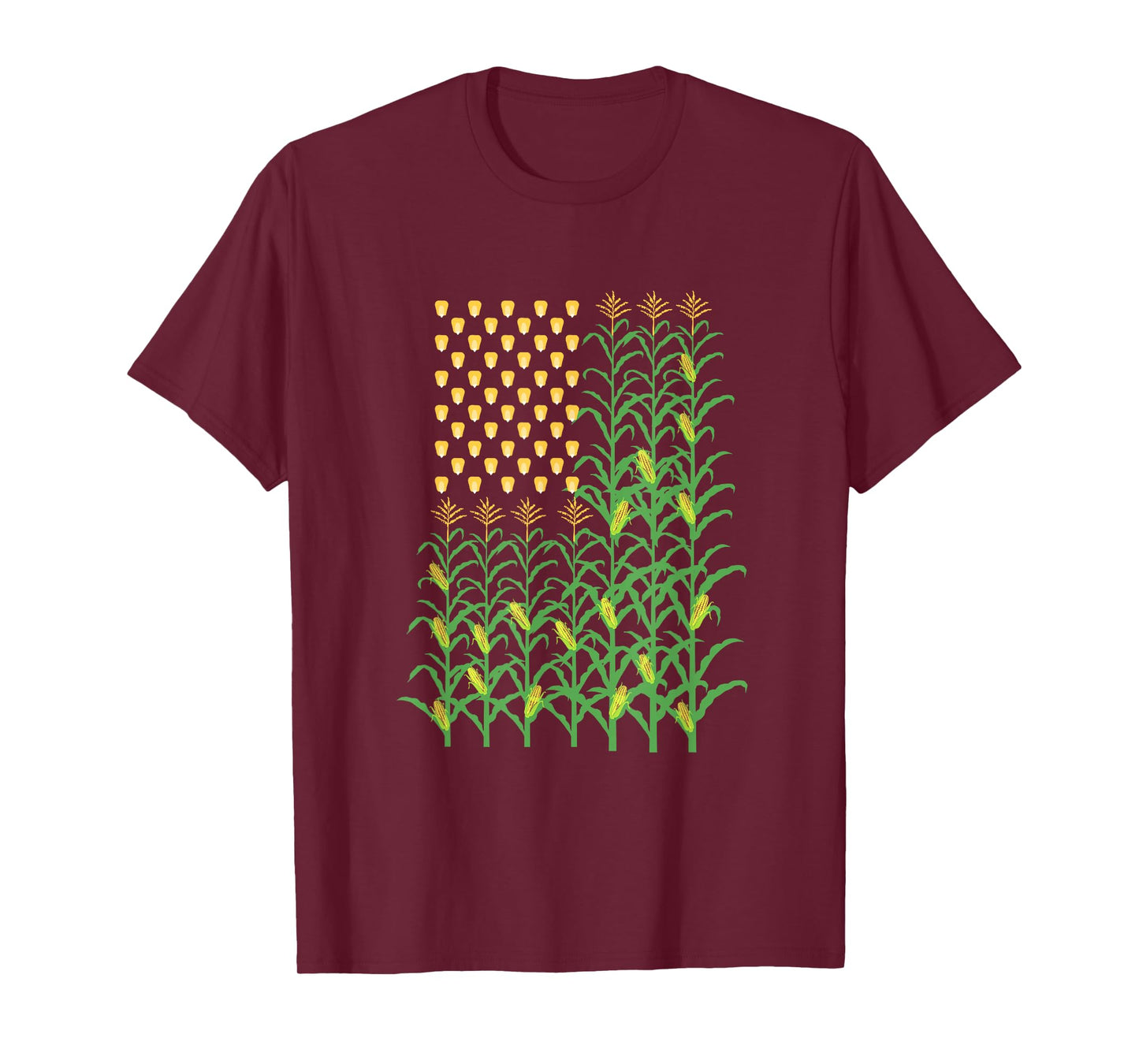 Corn Farmer - American Flag Crop Farmers Farm Farming Gift T-Shirt