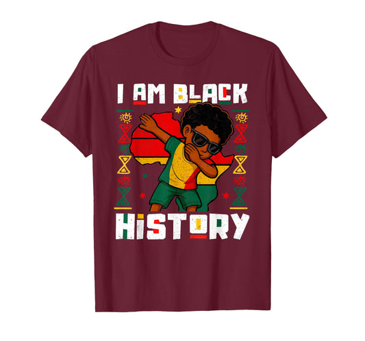 Dabbing Boy I Am Black History Month African American Kids T-Shirt