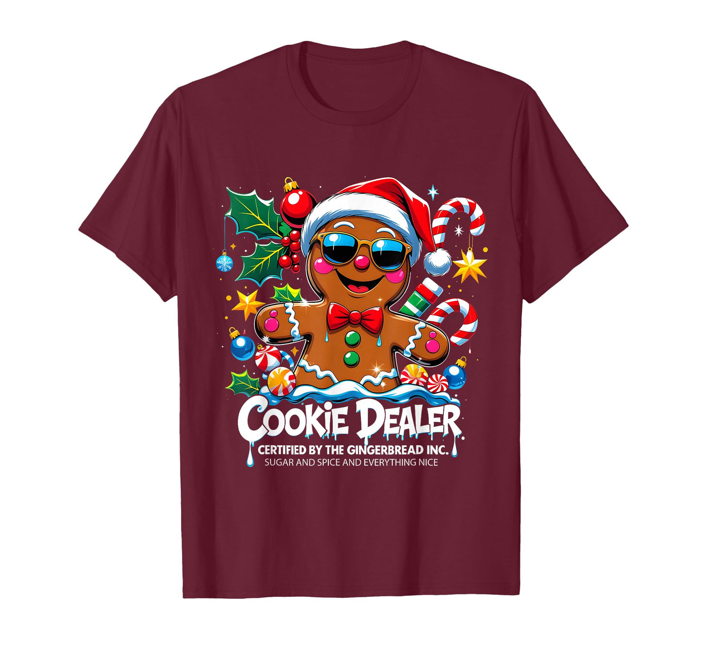Cookie Dealer Funny Gingerbread Christmas Art T-Shirt