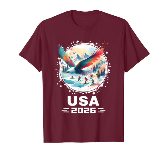 USA 2026 Go United States Winter Sport USA Team 2026 USA T-Shirt