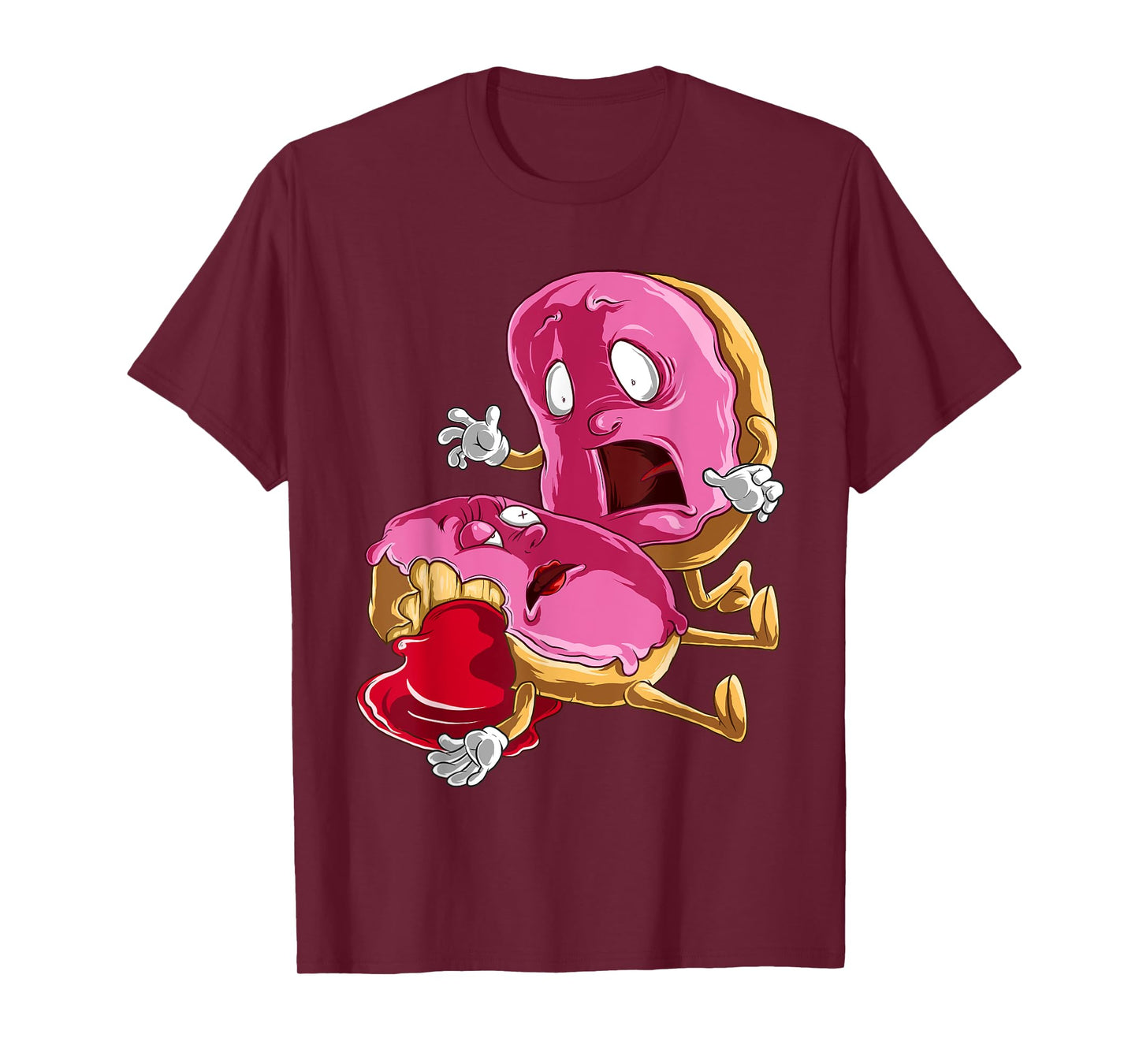 Cool Donut And Donut Blood | Funny Doughnut Filling Fan Gift T-Shirt