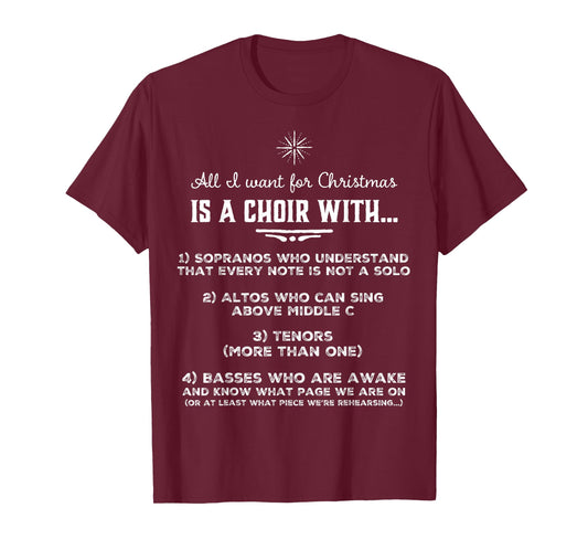 Choir People United Funny Choir Director T-Shirt - Black, Small, Unisex, Short Sleeve, Classic Fit, Christmas, Celebration