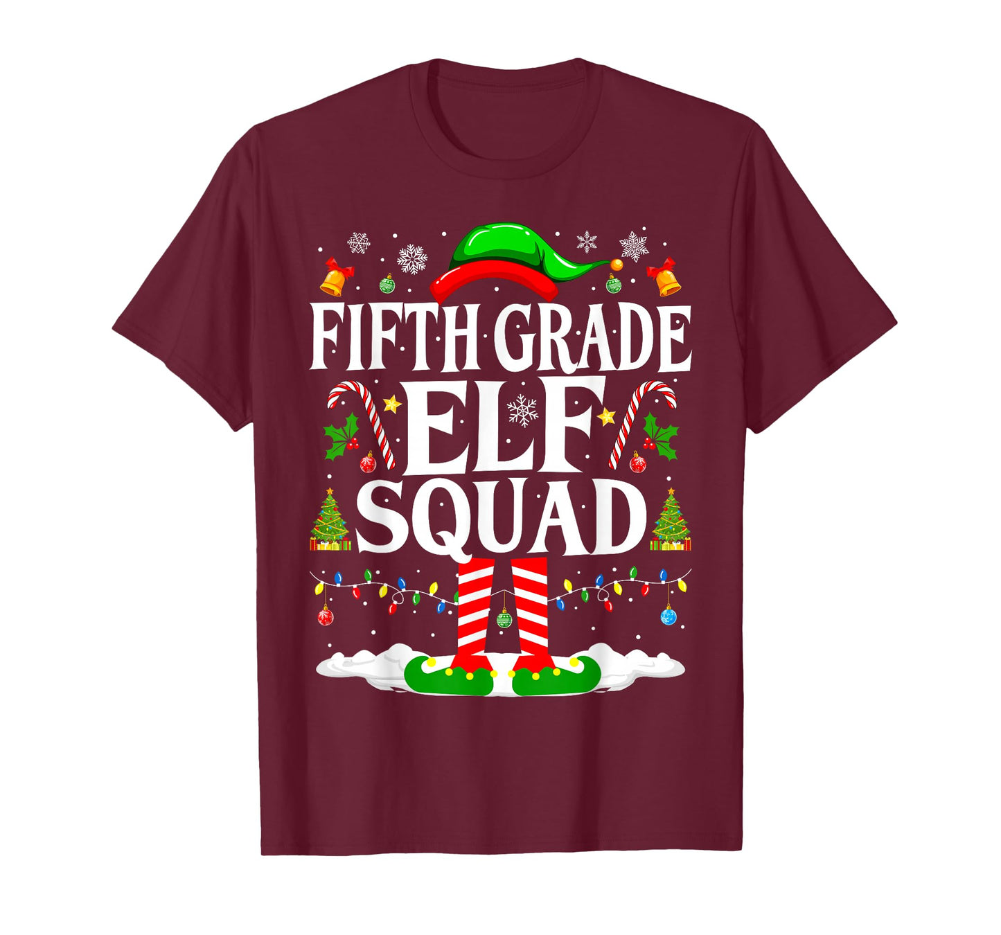 5th Grade Elf Squad Xmas Funny Christmas Fifth Grade Elf T-Shirt