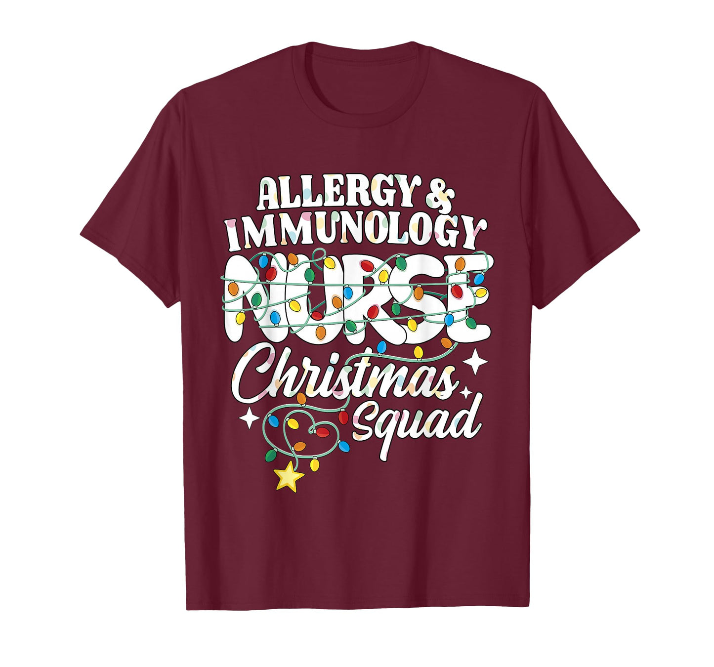 Allergy & Immunology Nurse Christmas Squad Allergy Nursing T-Shirt
