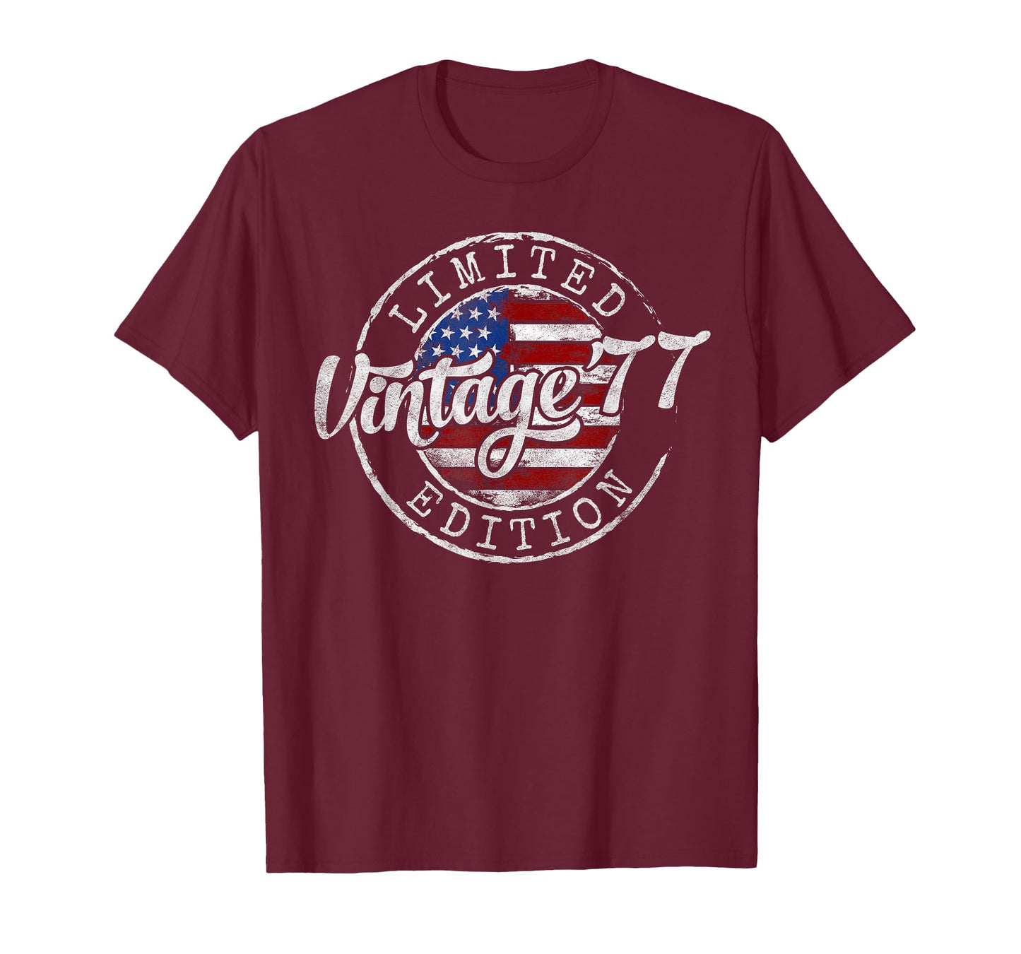 Vintage 1977 48th Birthday Gifts for Men Women 48 Year Old T-Shirt