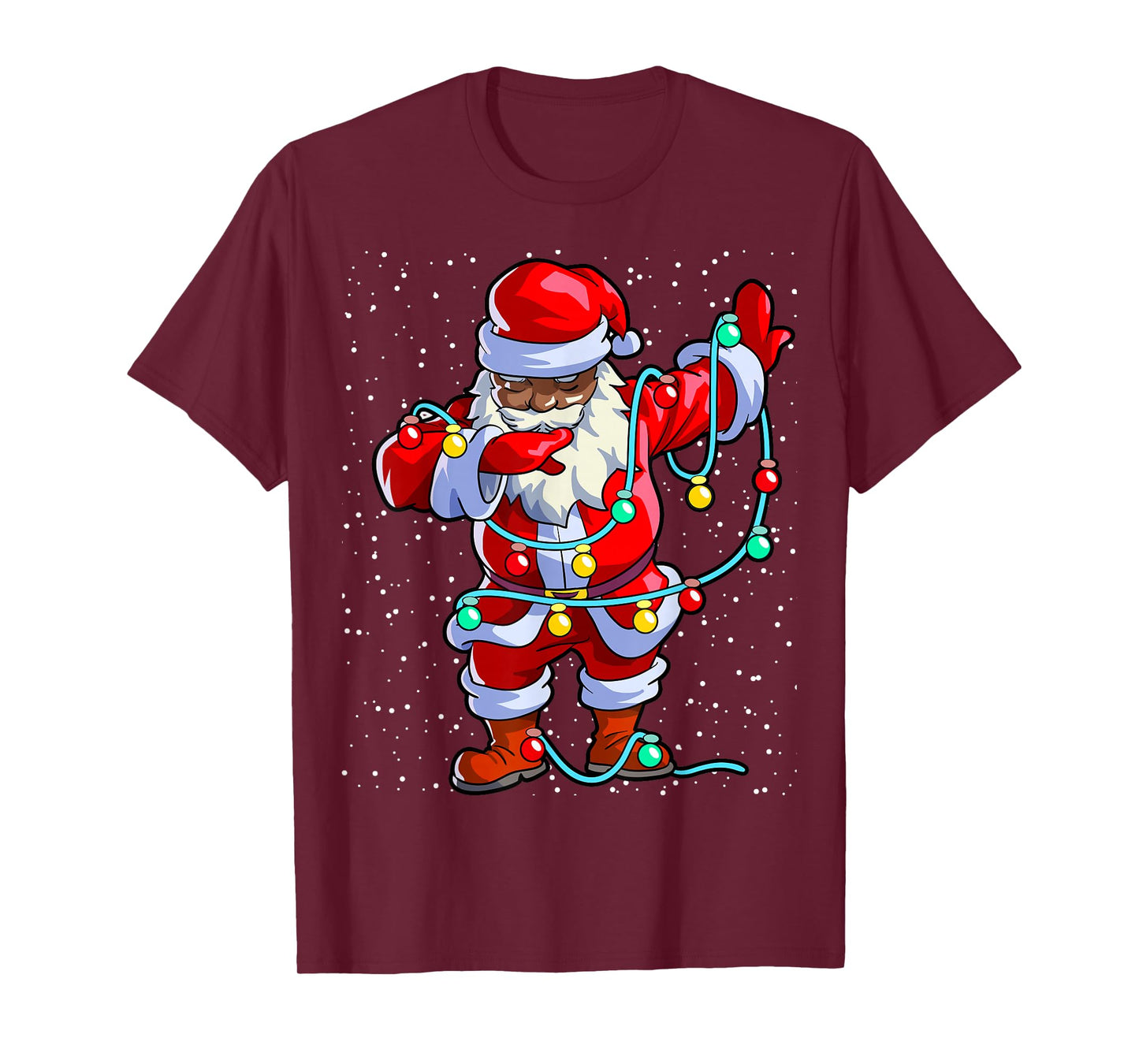 Santa Claus Black Christmas Afro African American Xmas T-Shirt