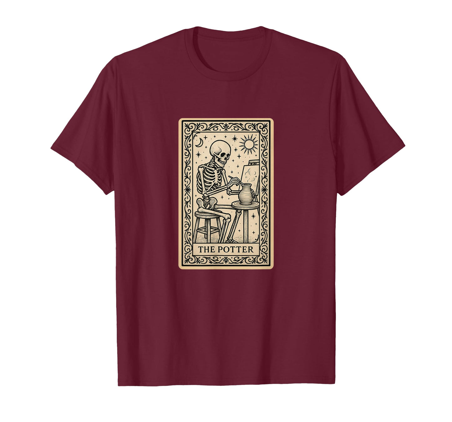 The Pottery Tarot Card Art Artist Potter Spooky Gothic T-Shirt