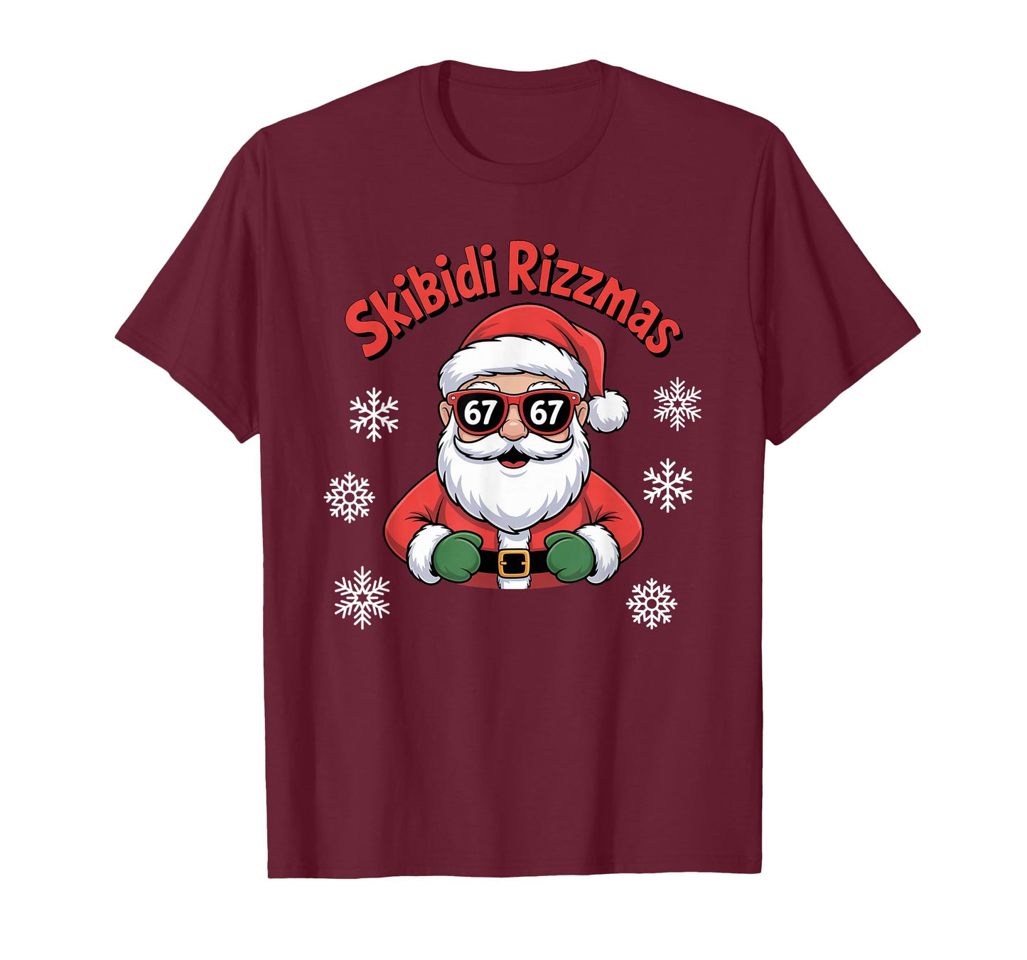 Merry Rizz Mas 67 Sigmas- Funny School Christmas T-Shirt