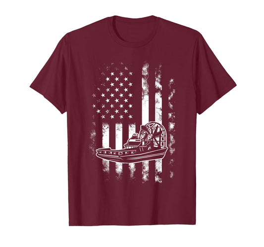 American US Flag Airboat T-Shirt