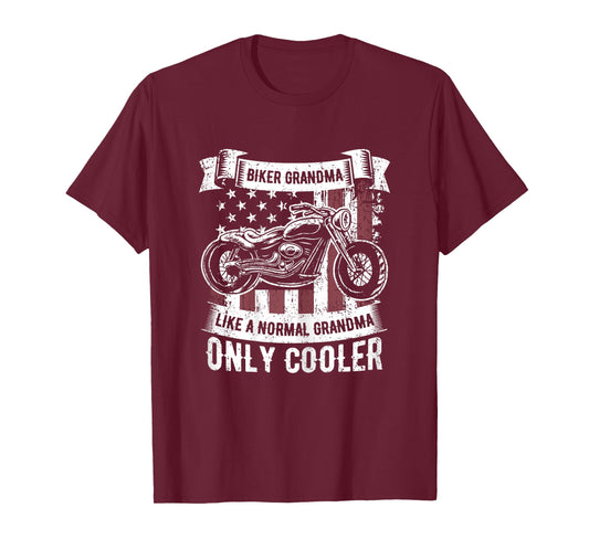 Biker Grandma Ride Motorcycles Motorcycle Lovers Rider Gift T-Shirt