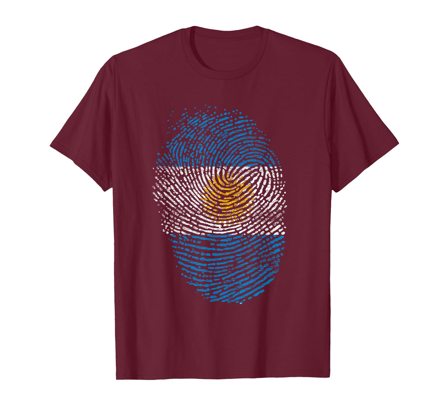Patriotic Argentinian Fingerprint Flag Gift Argentina T-Shirt